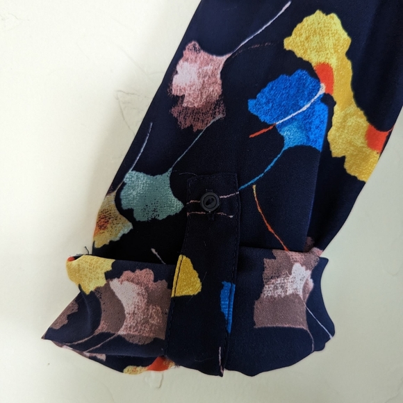Gingko print blouse by The Limited - Picture 3 of 4